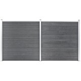 vidaXL Vrtna ograja WPC 353x186 cm siva Cene