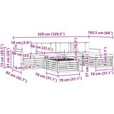  Set vanjskih sofa 6 kom. Prirodna i antracit | shoptok.hr
