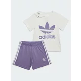 Adidas Komplet majica in športne kratke hlače Trefoil Shorts Tee Set IB8641 Vijolična Regular Fit