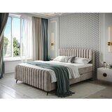 MID.YOU POSTELJA Z VZMETNICO 140 cm x 200 cm , les, tekstil, leseni material rjava | Shoptok.si