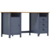 Maison Chic Pisalna miza - pisarniška miza - Računalniška miza Hill siva 150x50x74 cm trdna borovina, (21785242) | Shoptok.si