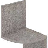  Zidne kutne police siva boja betona 19 x 19 x 123 cm od iverice | shoptok.hr