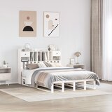 vidaXL Krevet s regalom z knjige bez madraca bijeli 160x200cm borovina Cijene
