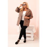 Kesi Włoski Plus Size women's quilted jacket with collar and button fango | shoptok.hr