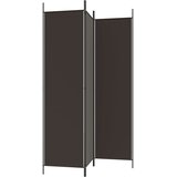 Sobna pregrada s 3 panela smeđa 150x200 cm od tkanine | Eponuda.com