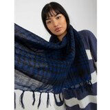 Fashion Hunters Black and dark blue shemagh scarf with fringesBlack and dark blue shemagh scarf with fringes Cene