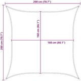  Sončno platno Svetlo siva in bela. 2 x 2 m, (5000241201) | Shoptok.si