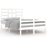  Posteljni okvir bel iz trdnega lesa 120x200 cm, (20644240) | Shoptok.si