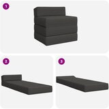 SOFA na razvlačenje Tamnosiva 200 x 70 x 15 cm Tkanina | Eponuda.ba