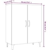  Komoda siva boja betona 70x34x90 cm od konstruiranog drva | shoptok.hr