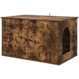 vidaXL Mačja Kuća Dimljeni hrast 85 x 55 x 50 cm Konstruirano drvo Cijene