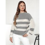 DStreet Sweter damski LINEZZA szaro-biały Cene