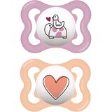 Mam Supreme Silicone Pacifier 0m+ Violet & Orange duda 2 kom za djecu Cijene