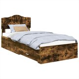  Krevetna konstrukcija s ladicama Dimljeni hrast 70 x 190 cm | shoptok.hr