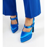 Gemre Blue pumps on a high block heel Mikea | ePonuda.com