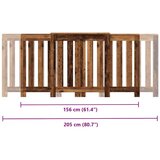 vidaXL Pokrov za radiator starinski les 205x21,5x83,5cm inženirski les | Shoptok.si