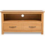 vidaXL TV omarica 90x35x48 cm trdna hrastovina | Shoptok.si