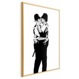  Plakat - Kissing Coppers 60x90 Zlatni okvir | shoptok.hr