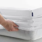  Sleepwise Soft Wonder-Edition elastična plahta za krevet, Kockast Sivo / Bijela
