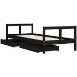  Dječjeg kreveta s ladicama crni 80 x 200 cm od borovine | shoptok.hr