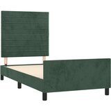 vidaXL Posteljni okvir z vzglavjem temno zelen 90x200 cm žam | Shoptok.si
