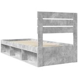  Okvir za krevet s uzglavljem Betonska siva 75 x 190 cm | shoptok.hr