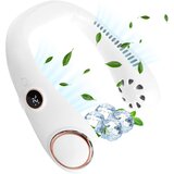 Generic Leafless viseči vratni ventilator usb prenosni digitalni zaslon viseči vratni ventilator majhen ventilator z lenim visečim vratom (bel), (21125991) Cene