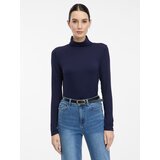 Orsay Navy Blue Women's T-Shirt with Turtleneck - Women's Cene