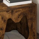vidaXL Mačja hiša Dimljeni oreh 42.5 x 40 x 52.5 cm Konstruiran les, (5000111121) | Shoptok.si