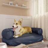 vidaXL Ergonomski pjenasti krevet za pse modri 88 x 65 cm umjetna koža Cijene