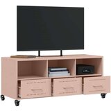 vidaXL TV ormarić ružičasti 100,5 x 39 x 43,5 cm hladno valjani čelik | shoptok.hr