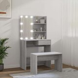  Komplet toaletnih mizic z LED lučkami siva sonoma konstr. les, (20712863) | Shoptok.si