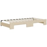  Dnevni krevet na razvlačenje krem 90 x 200 cm od tkanine | shoptok.hr