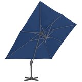 vidaXL Previsni senčnik z aluminijastim drogom 4x3 m sinje moder | Shoptok.si