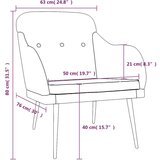 vidaXL Fotelja plava 63 x 76 x 80 cm od tkanine - Plava 1 | shoptok.hr