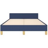  Okvir za krevet s uzglavljem plavi 120 x 200 cm od tkanine | shoptok.hr