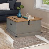 vidaXL Skrinja za shranjevanje HALDEN siva 91x91x47cm Masivni les, bor | Shoptok.si