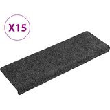  Prostirke za stepenice samoljepljive 15 kom 65x21x4 cm tamnosive pravokutne rubove | shoptok.hr
