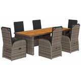  7-dijelni vrtni blagovaonski set sivi od poliratana | shoptok.hr