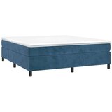 Box spring postelja z vzmetnico temno modra 200x200 cm žamet, (20726789) | Shoptok.si