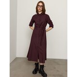Sinsay Midi košulja haljina s remenom, u vertikalne pruge | shoptok.hr