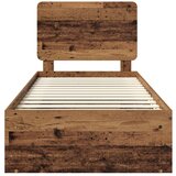  Okvir za krevet s uzglavljem Staro drvo 100 x 200 cm | shoptok.hr