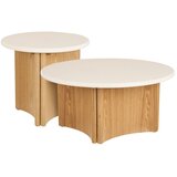 House Nordic Bijeli/u prirodnoj boji okrugao stolić za kavu s betonskom pločom stola ø 80 cm Motril – | shoptok.hr