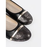 GOODIN Black ballerinas with gold decorations | shoptok.hr