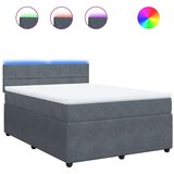  Krevet s oprugama i madracem tamnosivi 160x200 cm baršunasti | shoptok.hr