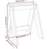 vidaXL Stolci 2 kom crni 40 x 40 x 45 cm od masivne borovine | shoptok.hr