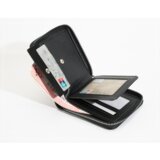 INF Moška usnjena denarnica z blokiranjem RFID, tanka dvojna denarnica z zadrgo Brown, (21575356) | Shoptok.si