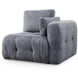 Atelier Del Sofa amaris 2 seater with pouffe grey ugaona sofa | ePonuda.com