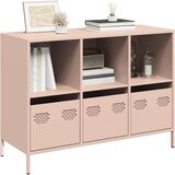  Komoda ružičasta 101,5x39x73,5 cm hladno valjani čelik | shoptok.hr