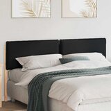 vidaXL tapecirano vzglavje naravna in črna 200 cm masivno borovo les | Shoptok.si